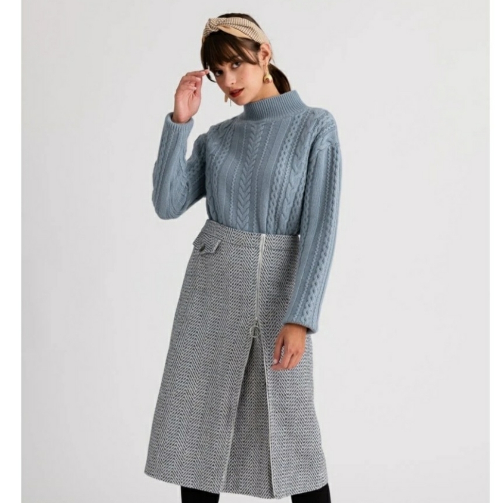 Petite Studio Houndstooth Mercer Skirt